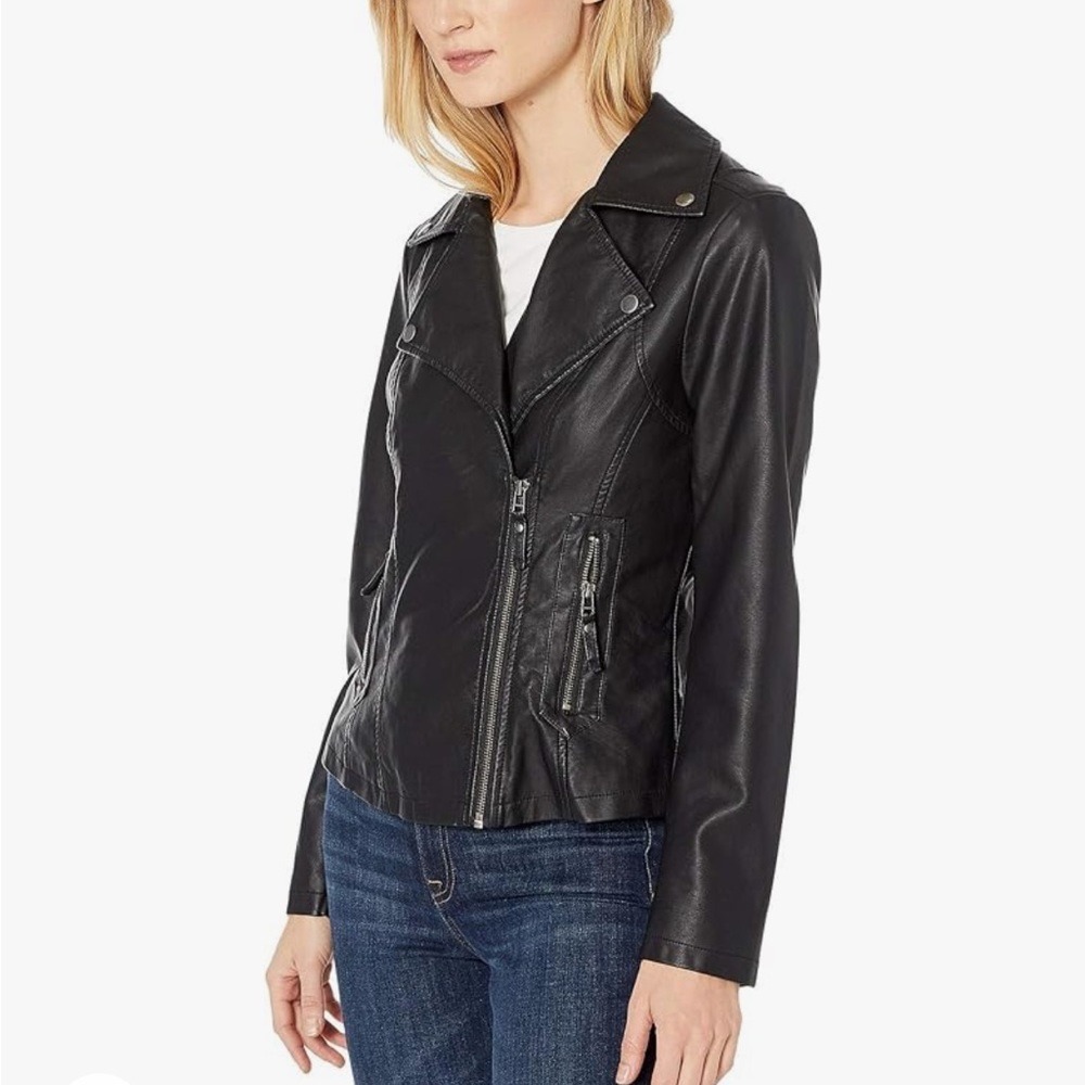 Max Studio faux leather biker jacket xl rocker grunge baddie chic edgy
